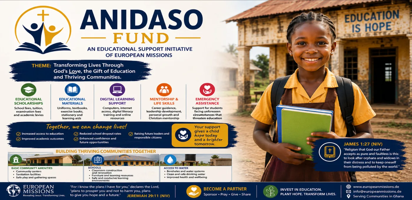 Anidaso Fund: Bildungsinitiative von European Missions / Anidaso Fund: educational support initiative of European Missions